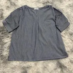 a.v.v ストライプ柄ブラウス/プルオーバー半袖Tシャツ