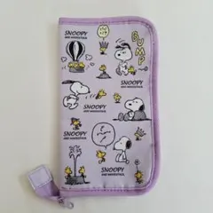 【新品未使用】PEANUTS スヌーピー マルチケース パープル 70周年 紫