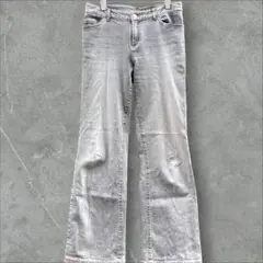 ensuite エンスウィート　ストレートデニムパンツ　ライトグレー　ストレッチ