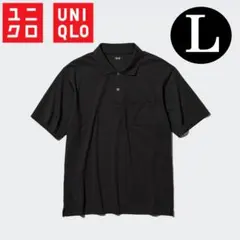 UNIQLO ユニクロ エアリズム ポロシャツ L ブラック 半袖 ポケット