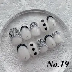 No.19 ハートネイルチップ ＊オーダーサイズ・カラー変更可能＊
