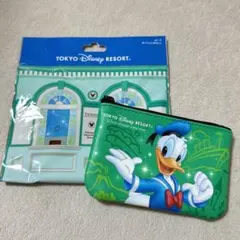 ディズニーリゾート　パークチケット　ポーチ(ドナルド)