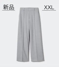 新品✨】UNIQLO ブラッシュドジャージーワイドパンツ XXL グレー