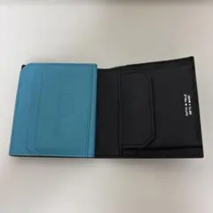 ラルコバレーノ　二つ折りカードウォレット　BLACK*TURQUOISEのサムネイル