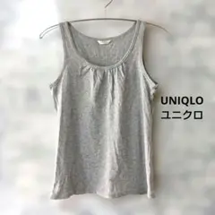 UNIQLOユニクロEXTRA FINE COTTON タンクトップ グレー Mのサムネイル