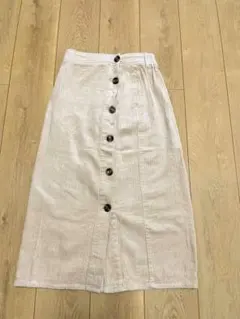 WEGO コーデュロイ前ボタンナロースカート