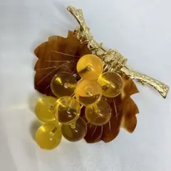 032803 本べっ甲　トロ甲　本鼈甲　葡萄　ブローチ　ネックレス