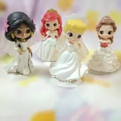 ディズニー フィギュア Qposket ウェディング ベル シンデレラ他 全5