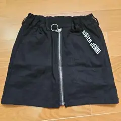 SISTER JENNI フロントジップ スカパン ブラック