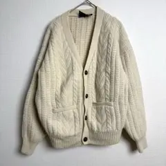 403 GANT The Rugger ケーブル編みカーディガン 生成り ウール