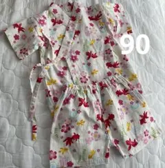 女の子　ベビートップス　90 甚平　金魚　西松屋