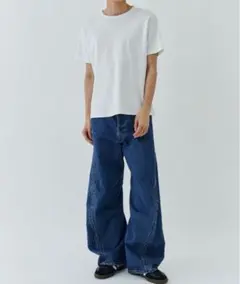 NVRFRGT 24AW 3D TWISTED WIDE LEG JEANS