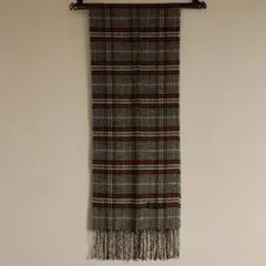 MICHEL KLEIN チェック柄 マフラー 赤 黒