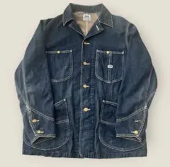 Lee 91-J 復刻 40 濃紺 カバーオール デニムジャケット 裏地なし Lee 91-J 復刻 40 濃紺 カバーオール デニムジャケット 裏地なし