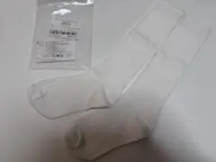 子供用、白色、無地ハイソックス