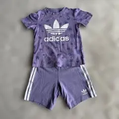 adidas キッズ セットアップ 花柄 パープル（商品説明必読）のサムネイル
