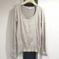 ZARA 長袖ニット ベージュ Mサイズ