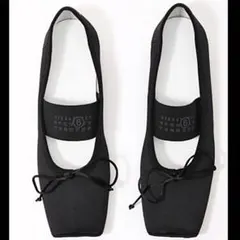 MM6 Maison Margiela Pointe サテン ロゴバレエシューズのサムネイル