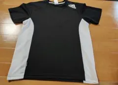 adidas メッシュTシャツ 黒/白