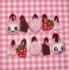 ❤︎現品❤︎ 地雷系 量産型 ネイルチップ 平成女児 ゴテゴテ 女児ネイル