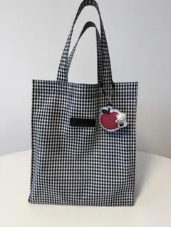 ファミリア ギンガムチェック　トートバッグ