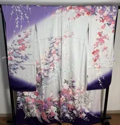 振袖　正絹　花柄　梅　暈し　草花　RT6のサムネイル