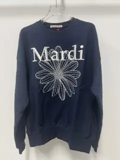 Mardi Mercredi トレーナー スウェット￼￼￼ ネイビー×ホワイト￼