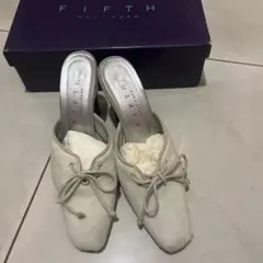 FIFTH ファー ホワイトミュール 23.5cm