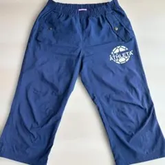 【ATHLETA】サッカー／フットサルハーフパンツ ネイビーM 伸縮、速乾