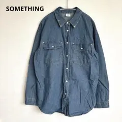 SOMETHING サムシング　スタッズ デニム シャツ 長袖のサムネイル