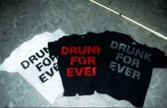 DRUNK FOR EVER Tシャツ Sサイズ ブラック