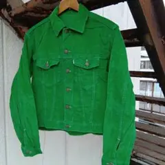 短丈★USA製★リーバイス★Levis★緑★コーデュロイジャケット★形が抜群