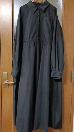 タイムセール☆美品☆黒の シャツワンピース