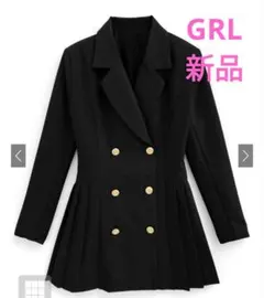 GRL ミニワンピース　レディース　新品　プリーツテーラードジャケット　M