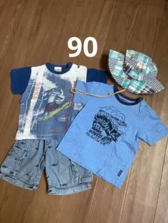 まとめ売り　半袖Tシャツ　ハーフパンツ　帽子　90 OSHKOSH gap