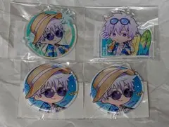 呪術廻戦 まるくじ 五条悟 アクキー 缶バッジ 4点セット 新品未開封