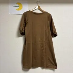 UNIQLO ブラウン パフスリーブ 원피스