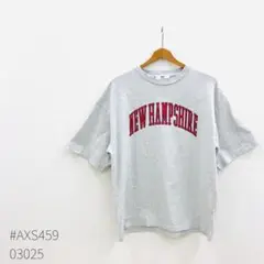 ＊美品＊ WEGO 半袖Tシャツ 前面ロゴプリント L グレー クルーネック