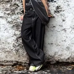 ブラックワイドデニム