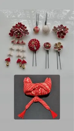 七五三　髪飾り　かのこ　ちんころ　セット