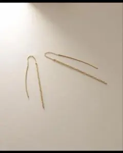 K10クリスクロスチェーンフリンジ ピアス レディース