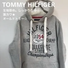 TOMMY HILFIGER カレッジロゴ スウェットパーカー グレーのサムネイル
