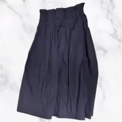 膝丈 スカート ユニクロ ネイビー 紺