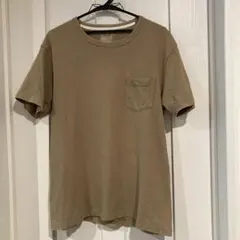 ［廃盤］無印良品　太番手　天竺編み ポケットTシャツ　ベージュのサムネイル