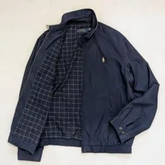 人気✨ポロラルフローレン ドリズラージャケット ポニー刺繍　ネイビー　短丈 人気 ポロラルフローレン ドリズラージャケット ポニー刺繍