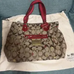COACH トートバッグ シグネチャー ハート柄