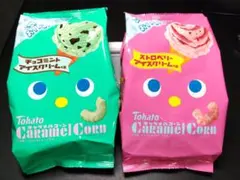 【期間限定】東ハト キャラメルコーン チョコミント＆ストロベリーアイス 2種のサムネイル