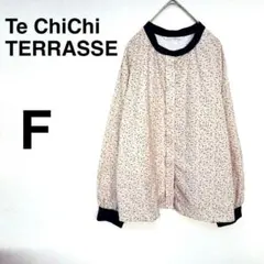 Te ChiChi TERRASSE長袖カットソーブラウスランダムドット総柄派手