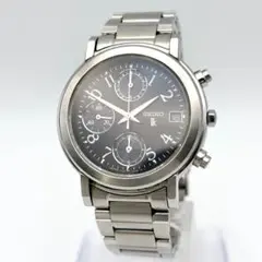 SEIKO セイコー ルキア 腕時計 クロノグラフ 7T92-0HB0 黒