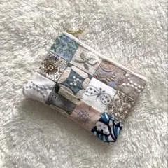 ミナペルホネン パッチワーク × ランランラン ハンドメイドポーチ